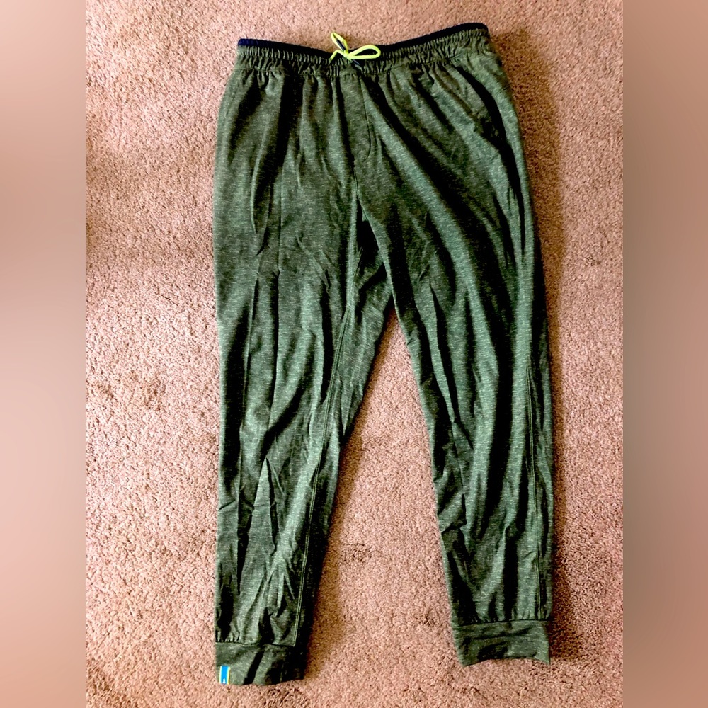Chubbies Green Joggers with Yellow Drawstring
